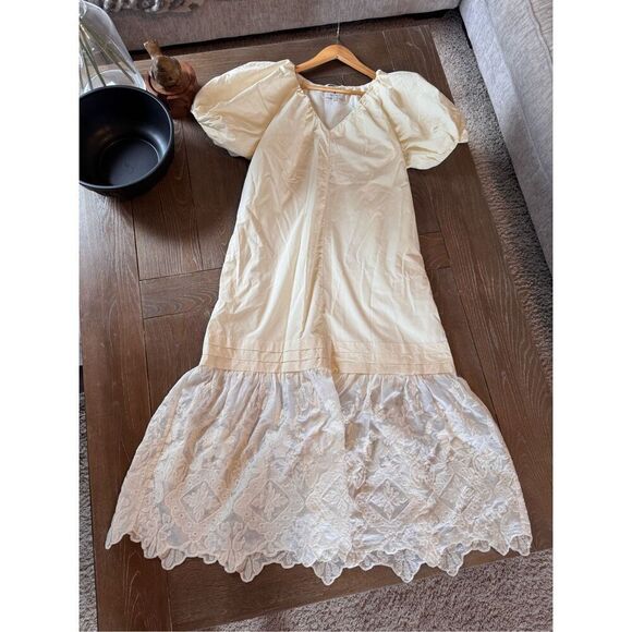 Tuckernuck x Studio McGee Cream Cotton Lace Juniper Dress Size Small - Picture 7 of 12